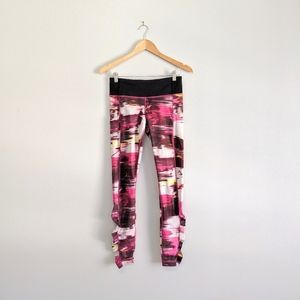 Lululemon Abstract Pink Print Full Length Pants